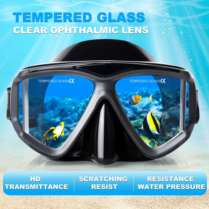 EXP VISION Snorkel Set Pano 4 Adult Snorkeling Gear, Professional Anti-Fog Snorkel Mask Dry Top Snorkel, Tempered Glass Scuba Diving Mask for Freediving, Snorkeling and Swimming - Image 4